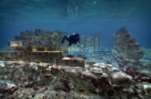 Pavlopetri ancienne cité sous-marine vieille de 5000 ans