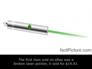 Première vente eBay pointeur laser