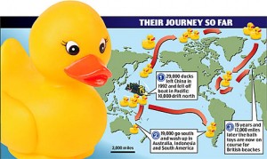 Saviez-vous que des milliers de petits canards jaunes voguaient actuellement au gré des océans un peu partout autour de la planète